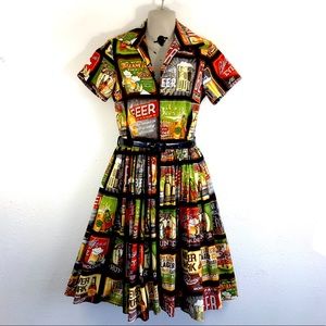 RARE Bernie Dexter Beer Drive In Dress med Pinup